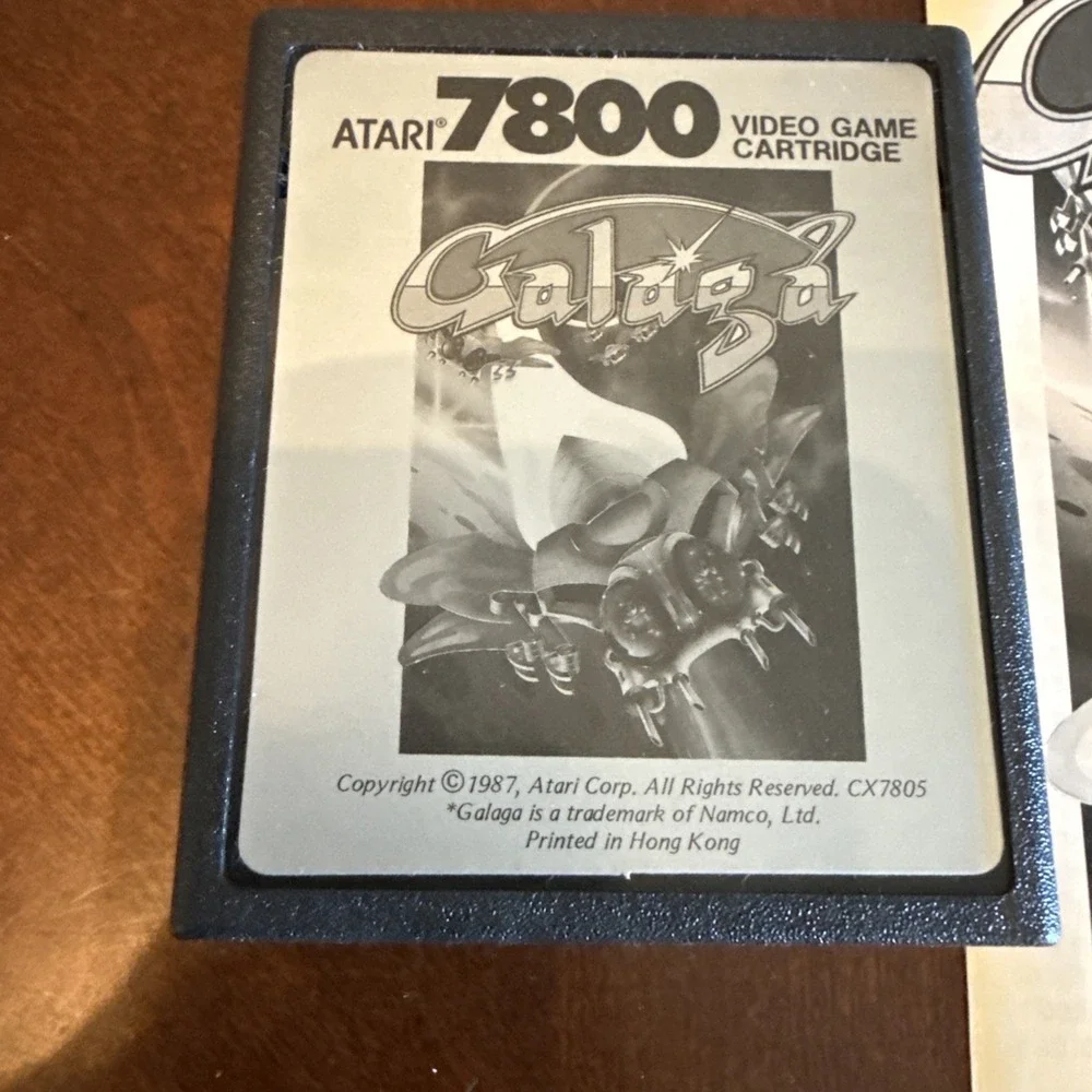 Galaga Atari 7800, 1987 Pro System Game Cartridge‎ W Manual